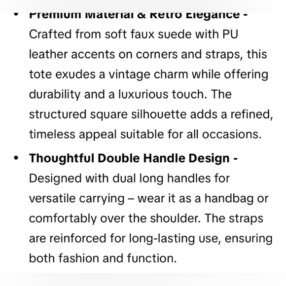 Elegant stone color Suede & Vegan Leather Handbag - Picture 10 of 11